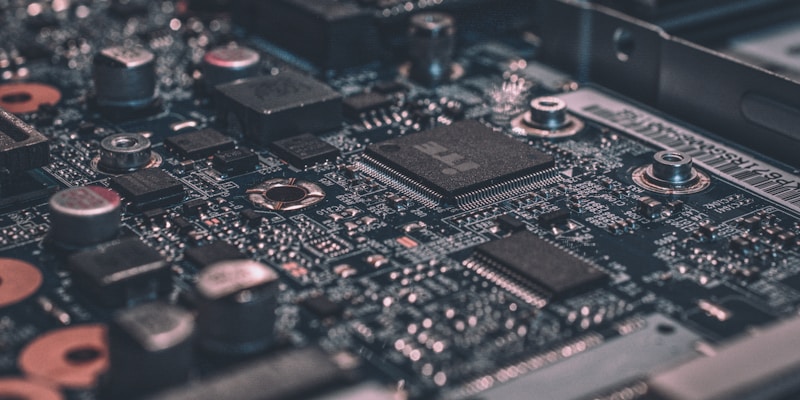 Circuit board representing the technology behind AI agents
